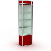 Витрина угловая с освещением 500х1990х500 мм