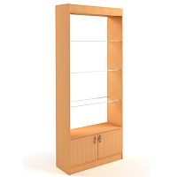 Витрина торговая широкая без задней стенки, 850х2000х300 мм