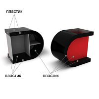 Модуль полукруглый крайний правый 1002х905х602 мм