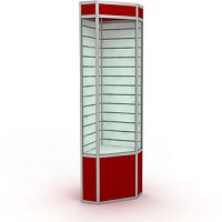 Витрина угловая с освещением 500х1990х500 мм