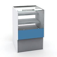 Прилавок остекленный 2-х ярусный 600х900х600 мм